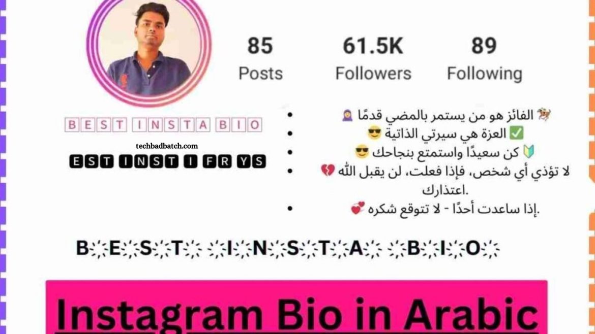 Insta Bio in Arabic